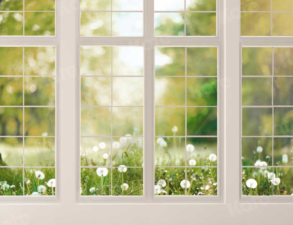Kate Window Fleece Backdrop Spring Summer Garden Designed by Emetselch -UK