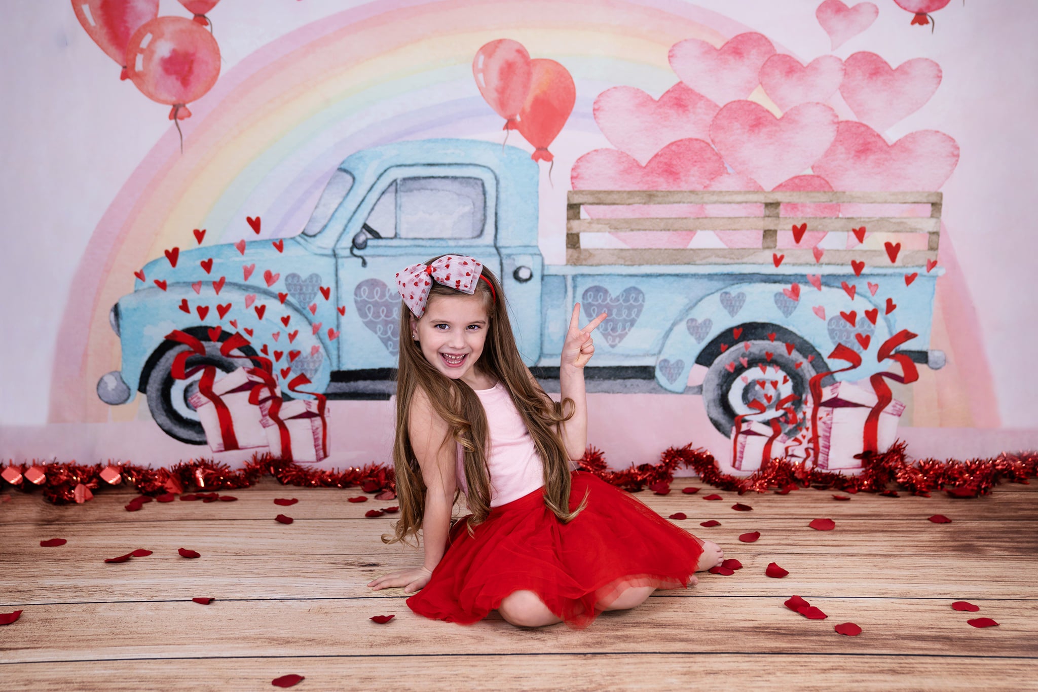 Kate Valentine's Day Love Truck Backdrop Designed by GQ -UK