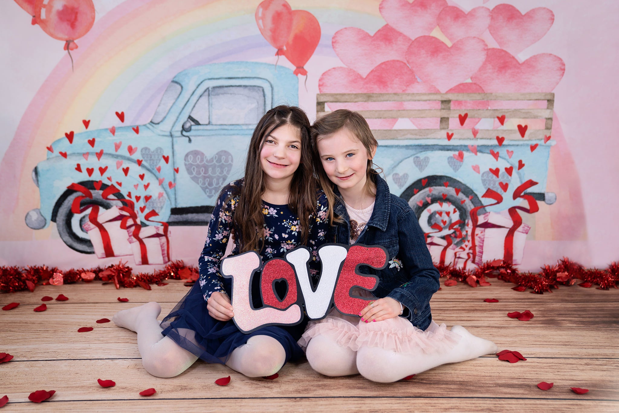 Kate Valentine's Day Love Truck Backdrop Designed by GQ -UK