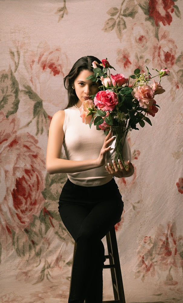 Kate Spring Flower White Wall Backdrops For Children Photography -UK