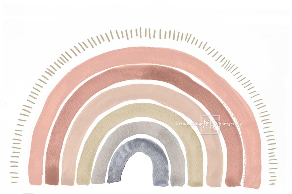Kate Boho Rainbow Fleece Backdrop Designed by Mandy Ringe Photography -UK