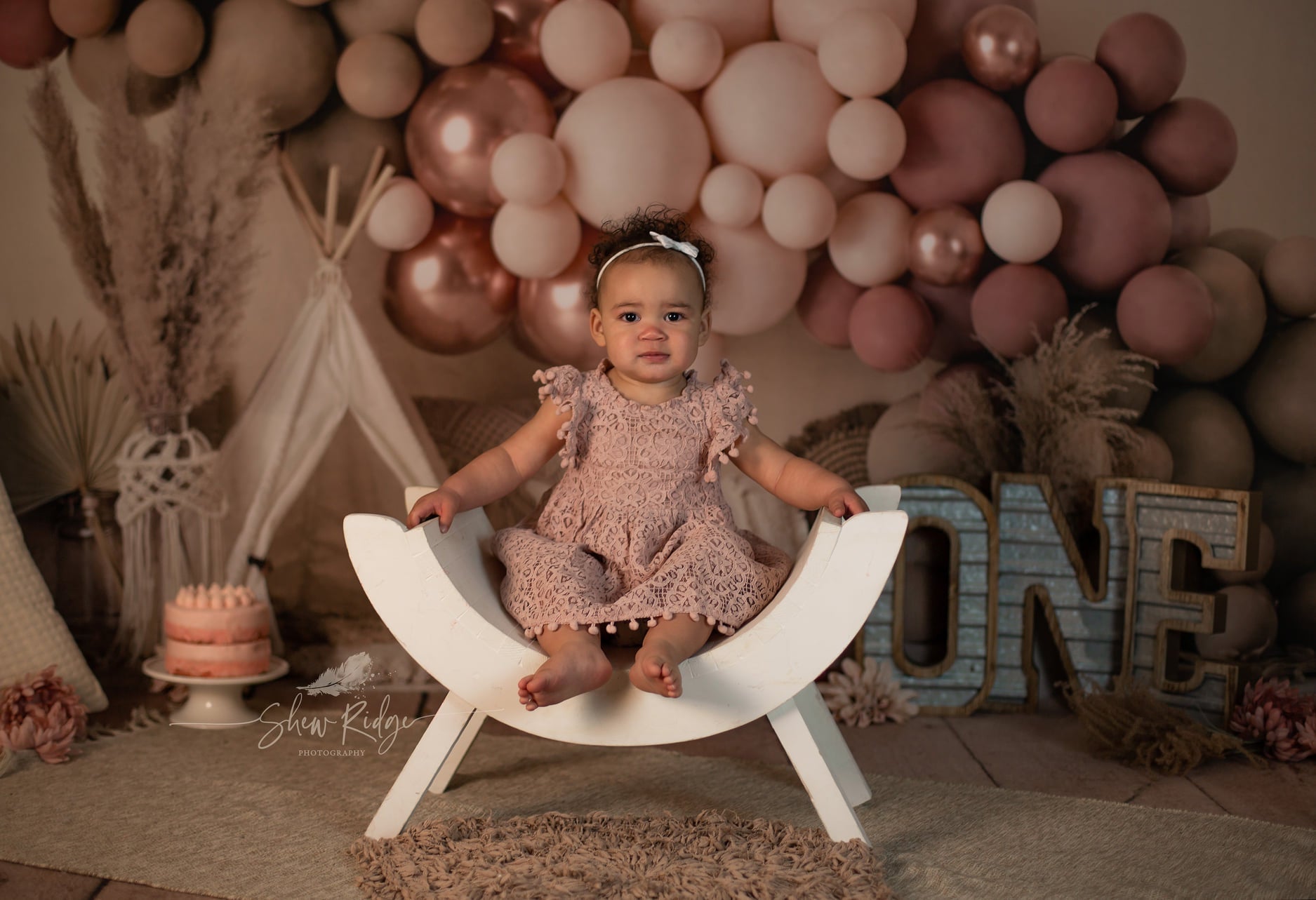 Kate Boho Balloons Tent Spring Fleece Backdrop Designed by Mandy Ringe Photography -UK