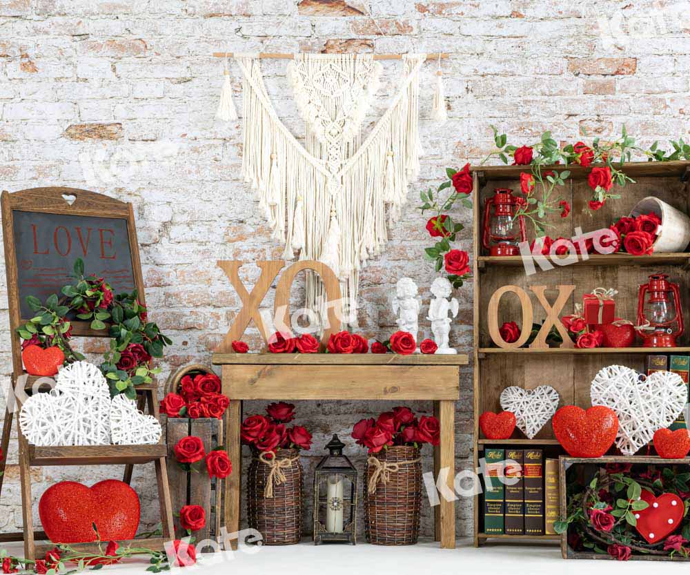 Kate Valentine's Day Love XOXO Backdrop Designed by Emetselch -UK