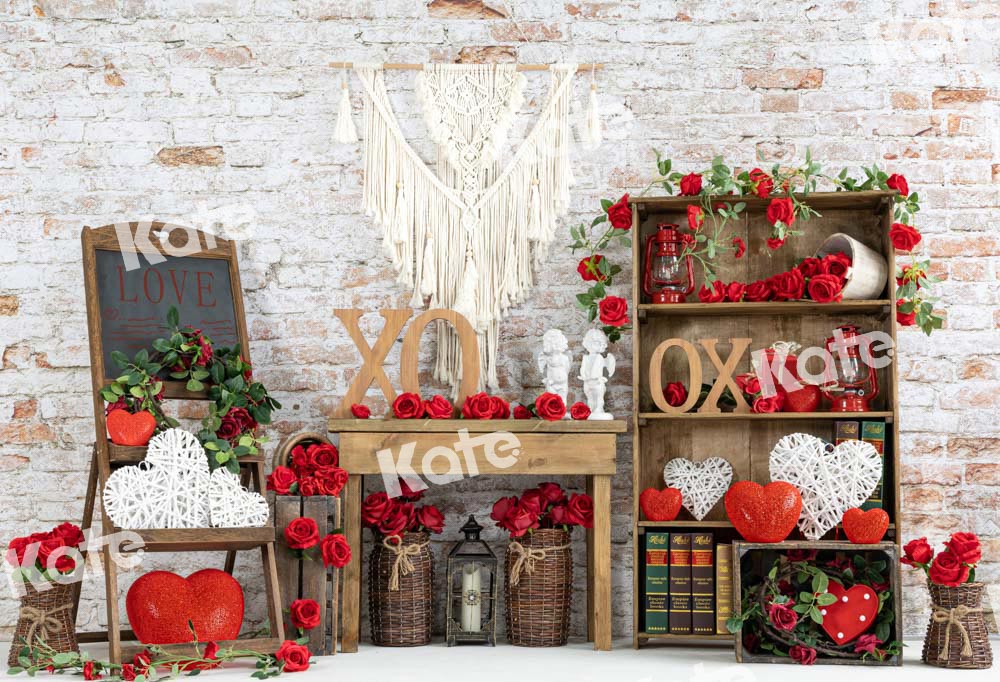 Kate Valentine's Day Love XOXO Backdrop Designed by Emetselch