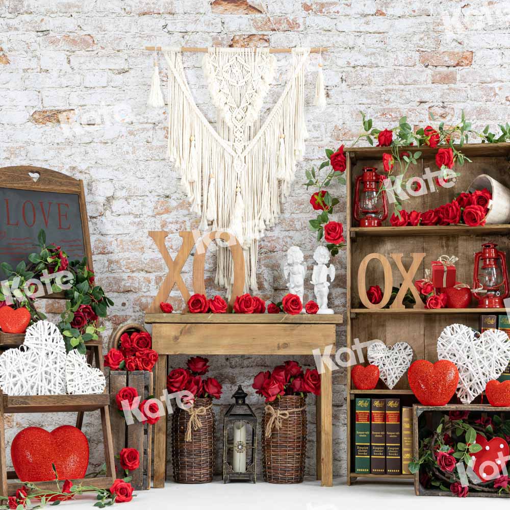 Kate Valentine's Day Love XOXO Backdrop Designed by Emetselch -UK