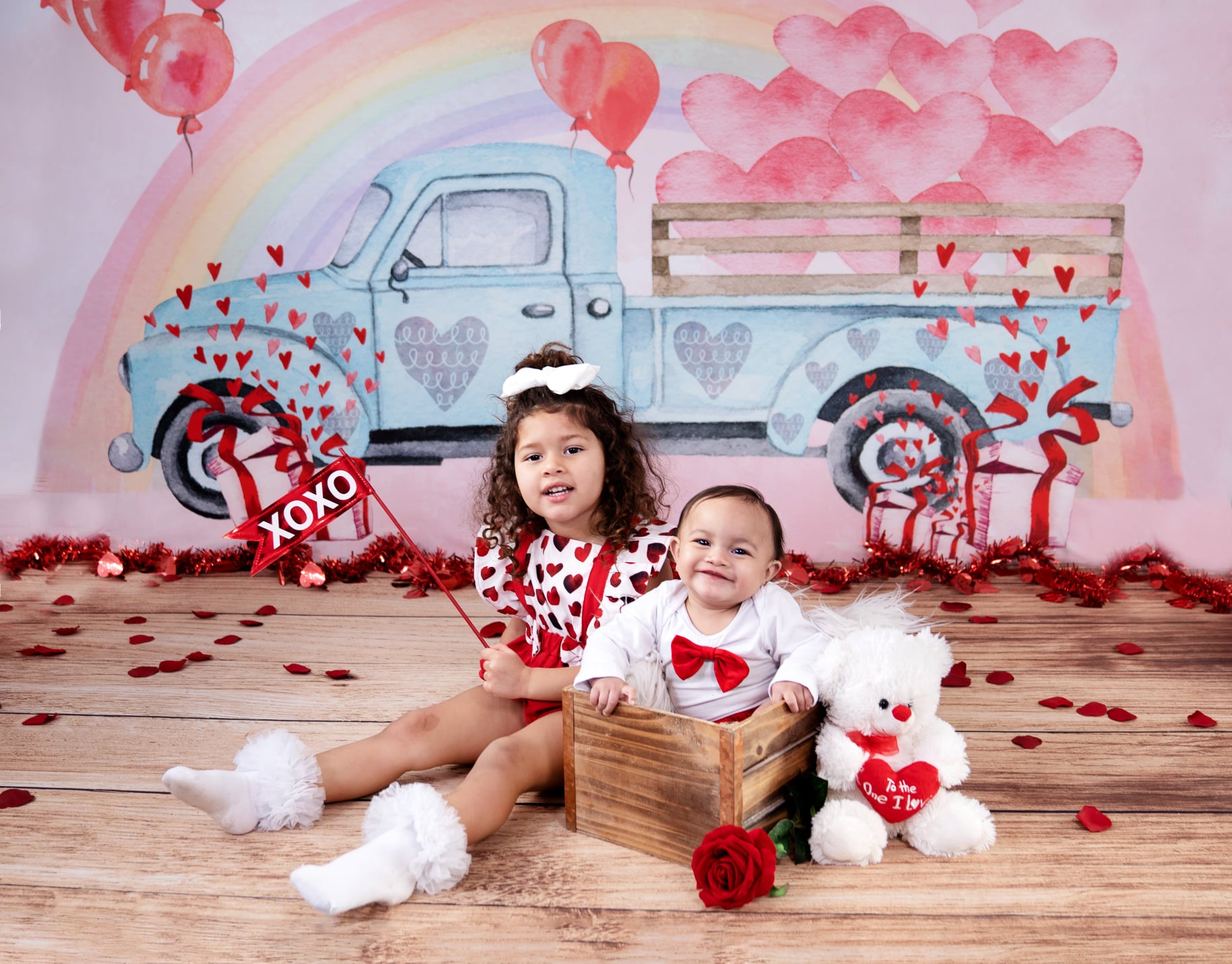 Kate Valentine's Day Love Truck Backdrop Designed by GQ -UK