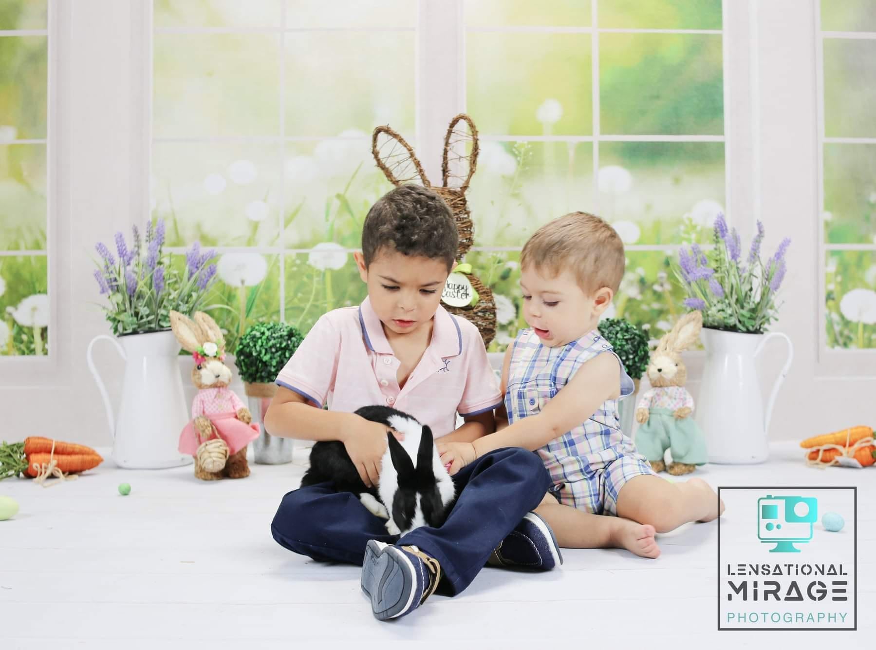 Kate Window Fleece Backdrop Spring Summer Garden Designed by Emetselch -UK