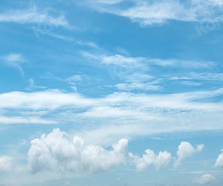 Kate Scenery Blue Sky Summer White Clouds Backdrop Designed by Kate Image -UK