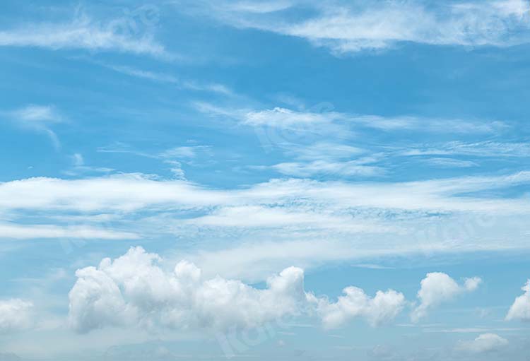Kate Scenery Blue Sky Summer White Clouds Backdrop Designed by Kate Image -UK