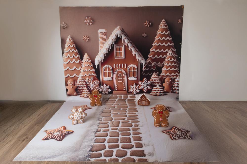Kate Winter Christmas Gingerbread Lane Photo Kit Photography Backdrops&Props Themed Bundle -UK
