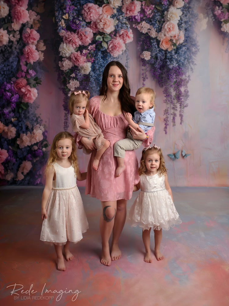 Kate Sweep Spring Romantic Wisteria Floral Backdrop Designed by Patty Robert -UK