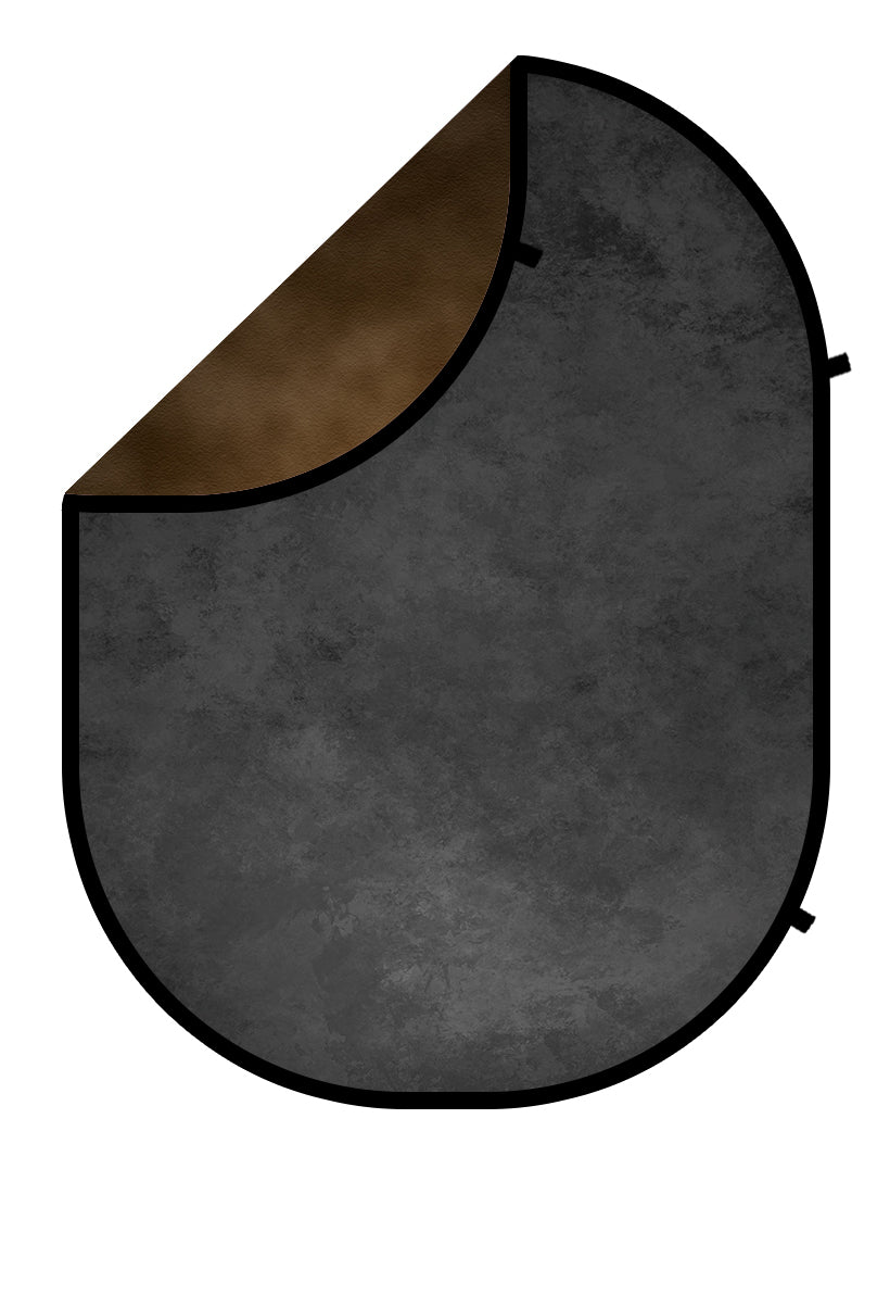 Kate Abstract Brown/Dark Gray Collapsible Backdrop Photography 5X6.5ft(1.5x2m) -UK