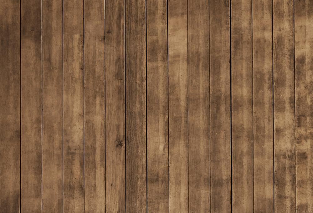 Kate Rustic Wood Plank Brown Rubber Floor Mat -UK