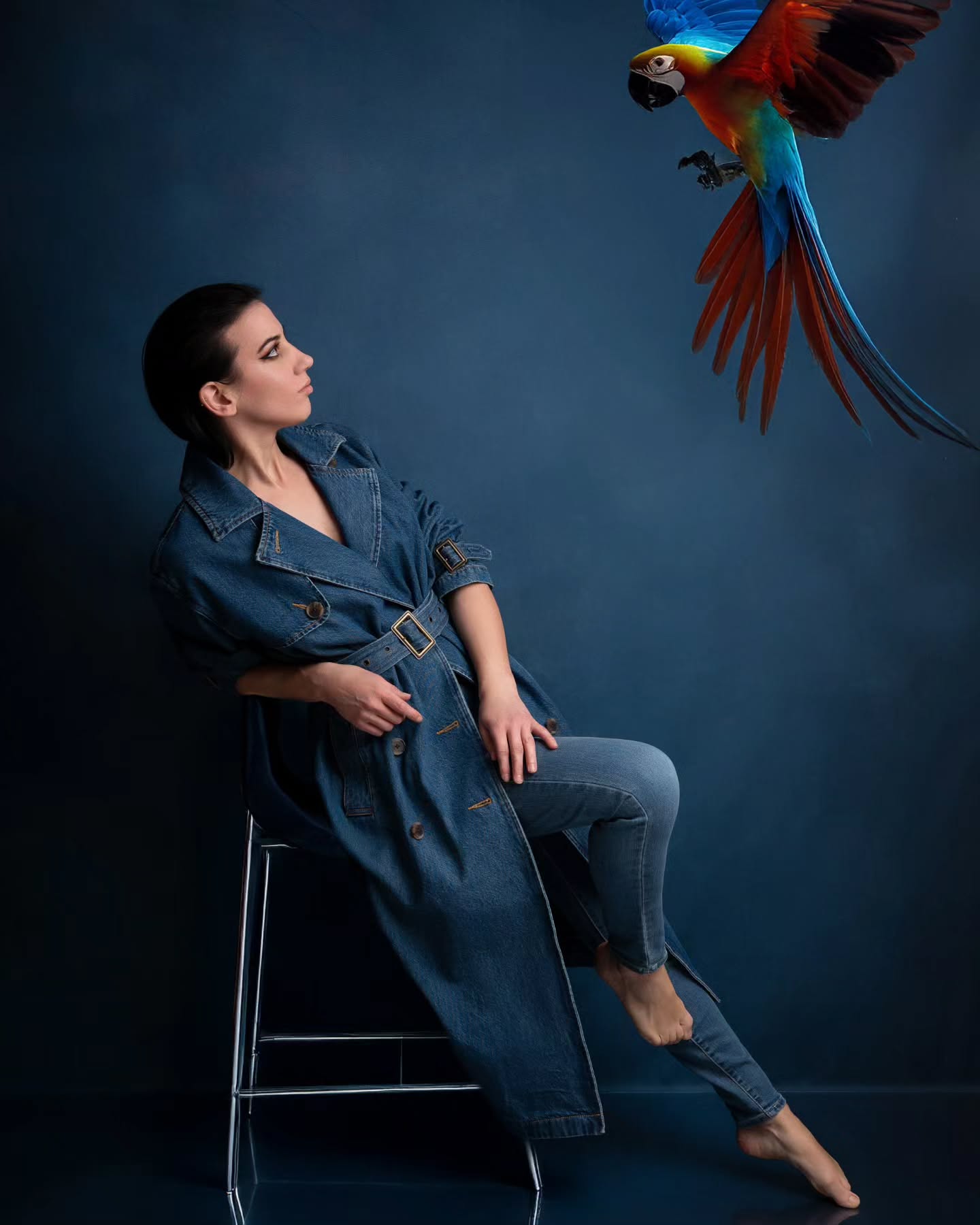 Kate Dark Blue Abstract Texture Backdrop for photography