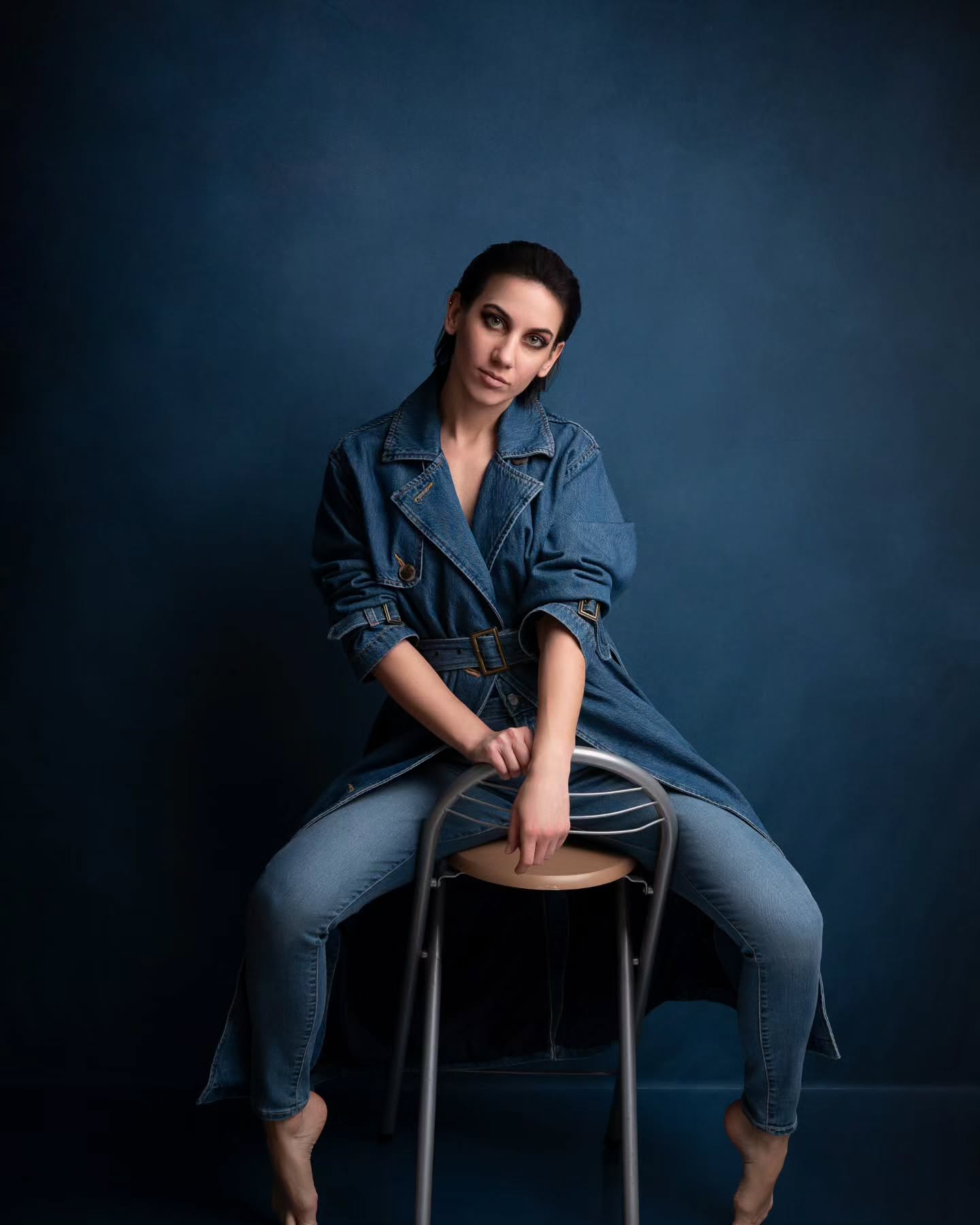 Kate Dark Blue Abstract Texture Backdrop for photography