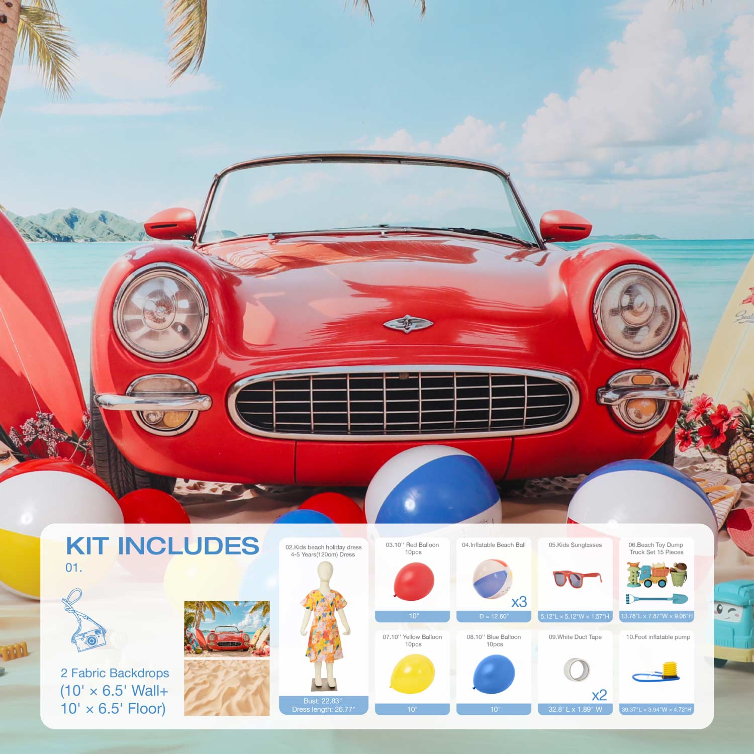 Kate Summer beach photo Kit -UK