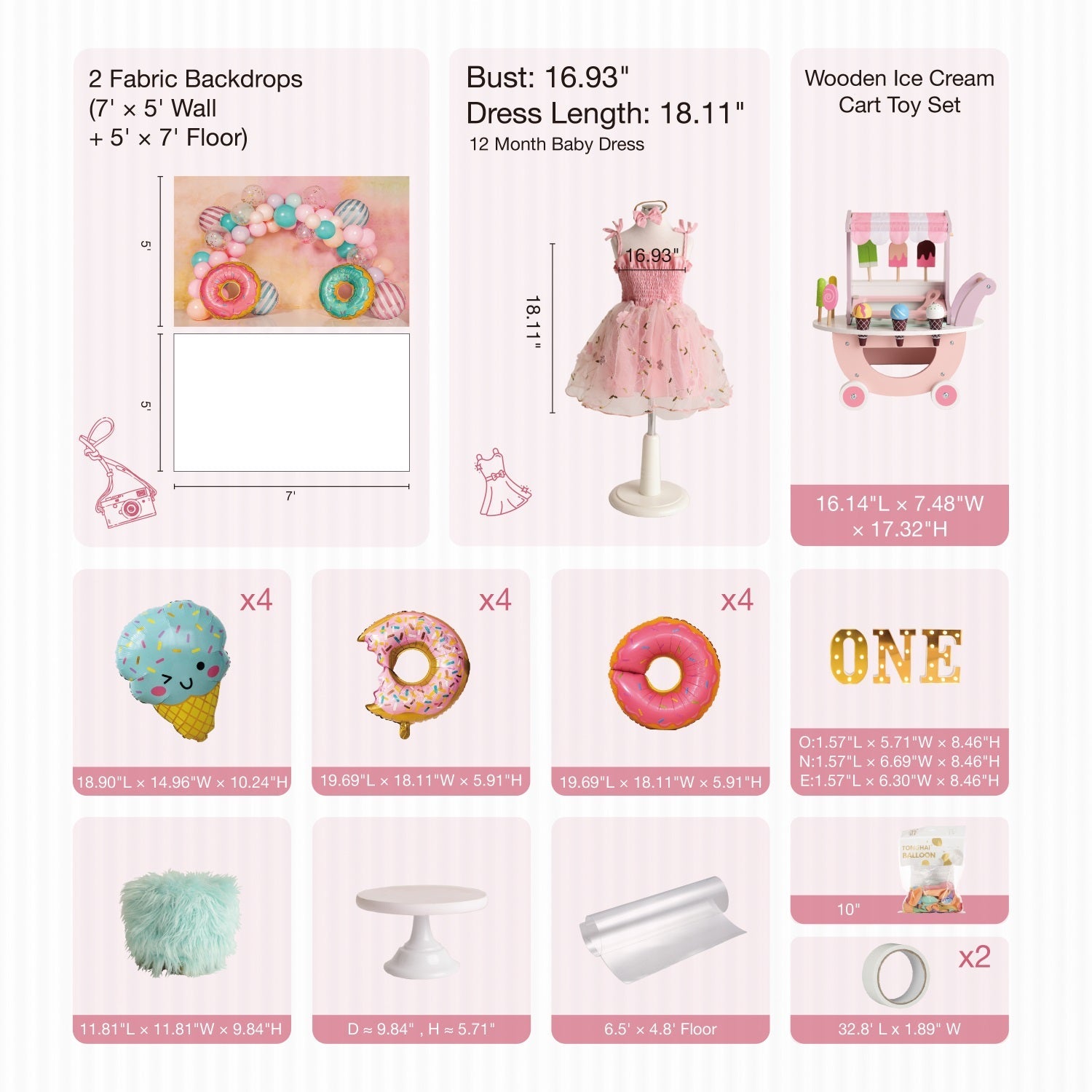 Kate Donut Cake Smash Photo Kit -UK