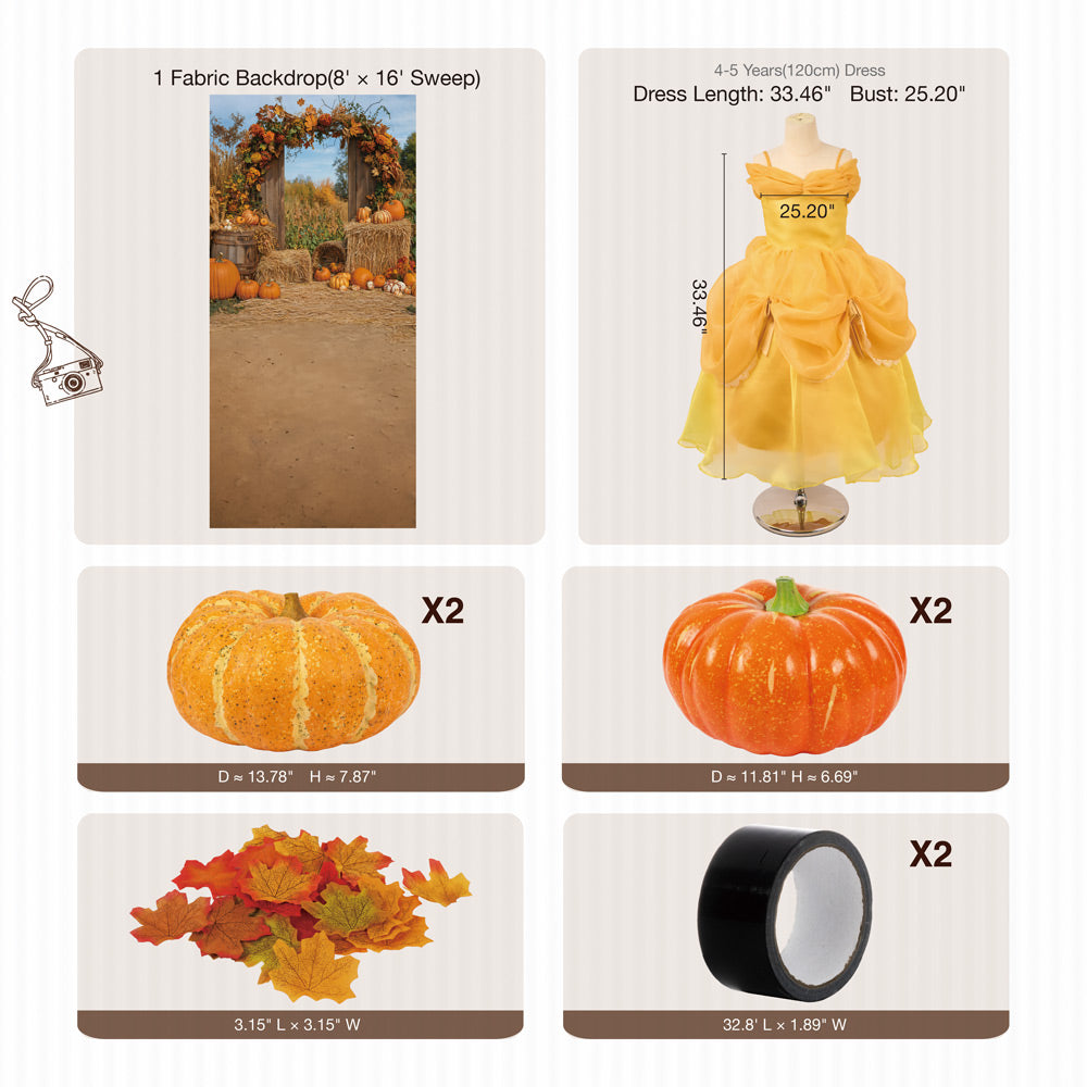 Kate Autumn Pumpkin Stand Photo Kit -UK