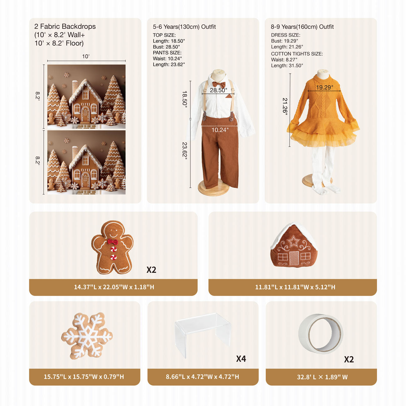 Kate Winter Christmas Gingerbread Lane Photo Kit Photography Backdrops&Props Themed Bundle -UK