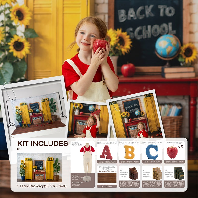 Kate Back to School Blackboard ABC Photo Kit -UK
