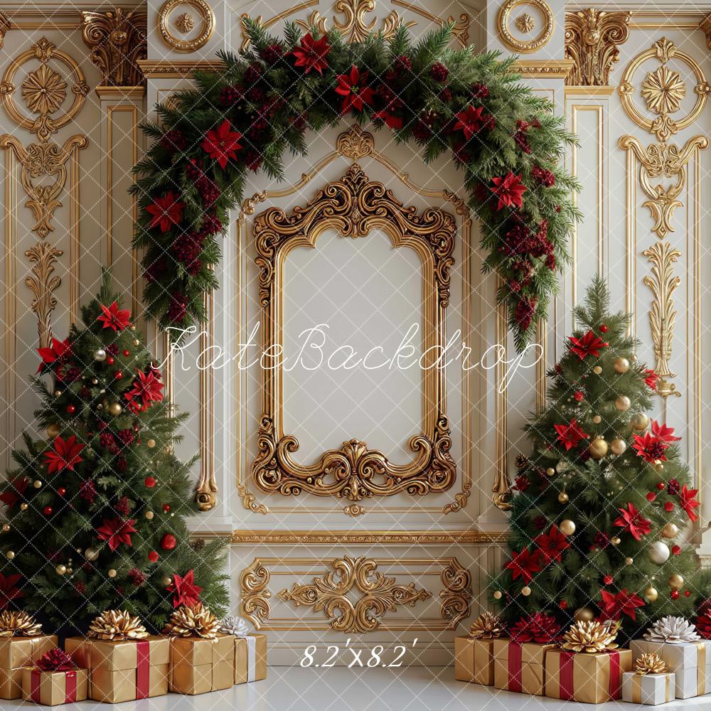 Kate Christmas Tree Gold Arch Ornate Backdrop Designed by Mini MakeBelieve -UK