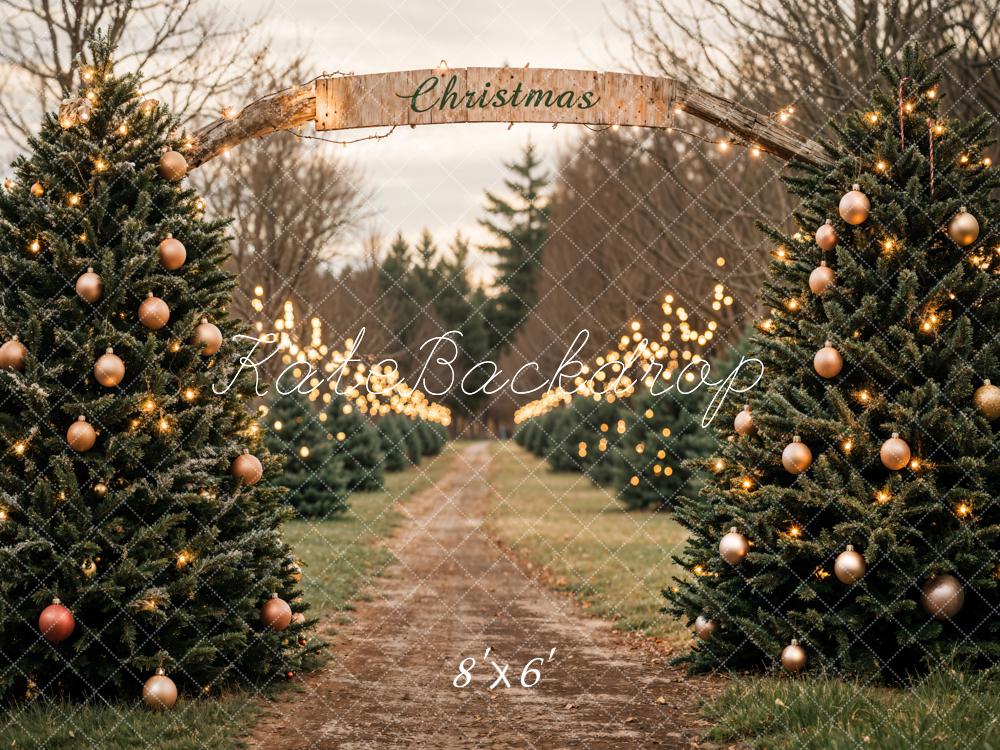 Kate Christmas Trees Farm Road Backdrop Designed by Emetselch