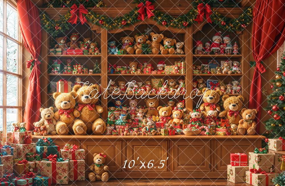 Kate Christmas Teddy Bears Cabinet Gifts Backdrop Designed by Emetselch -UK