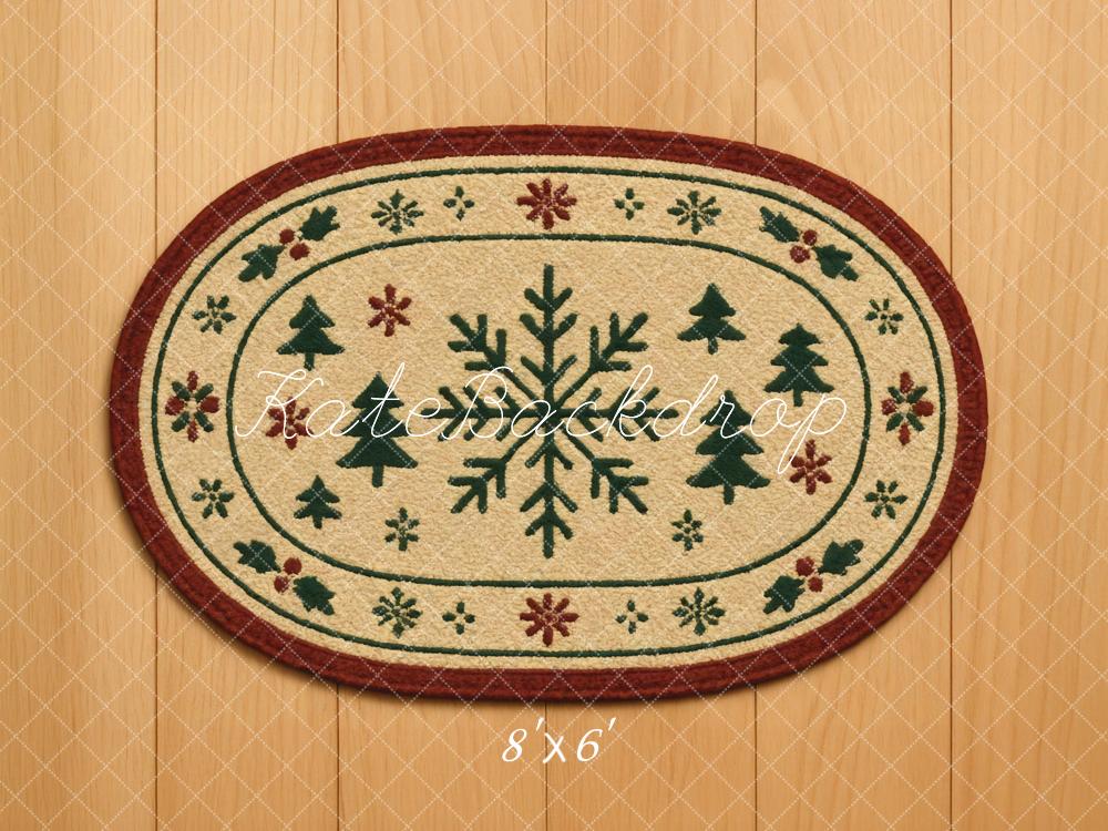 Kate Christmas Snowflake Tree Pattern Rug Backdrop Designed by Mini MakeBelieve -UK