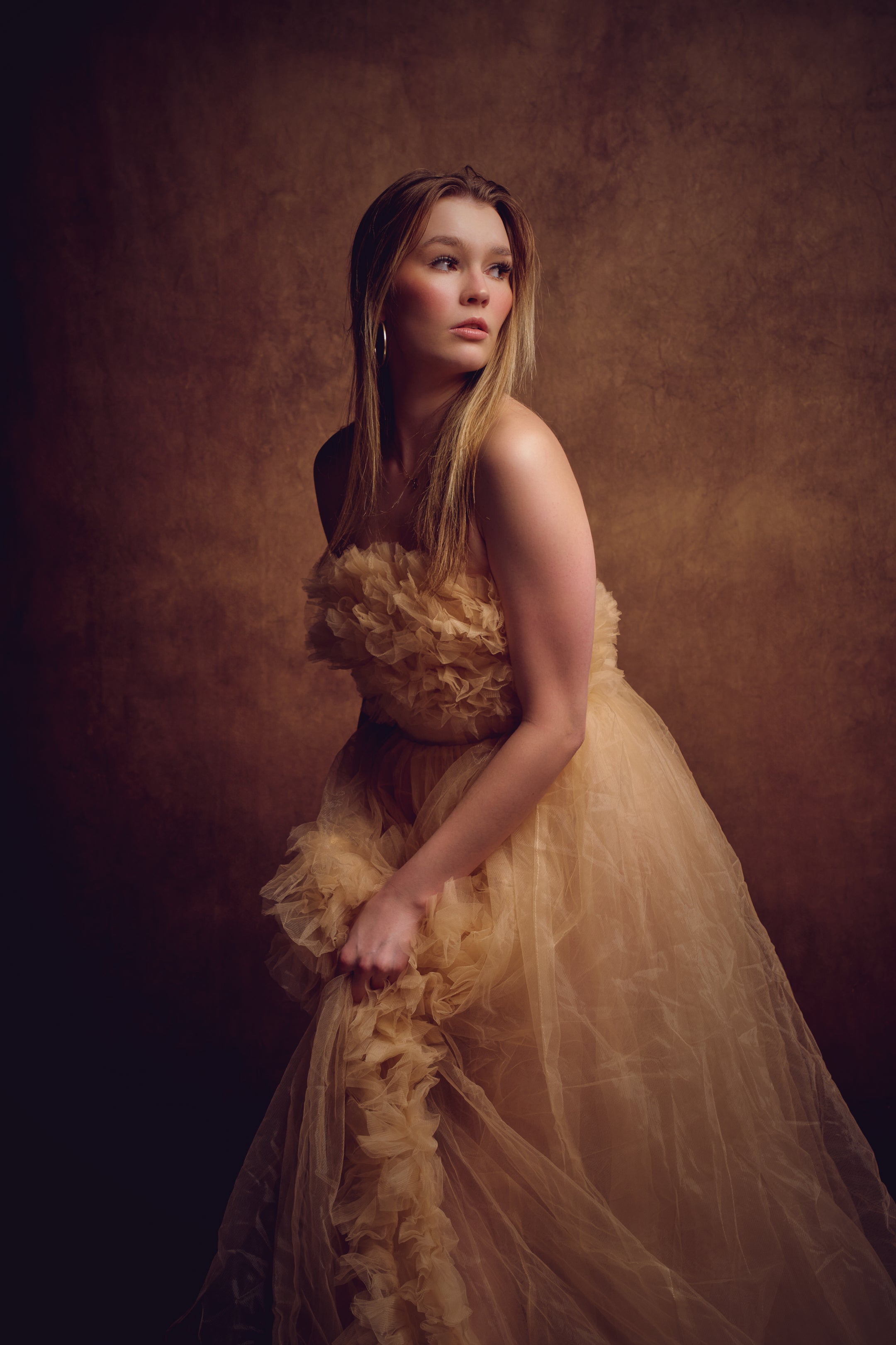 Kate Sweep Abstract Gold Brown Backdrop for Photography -UK