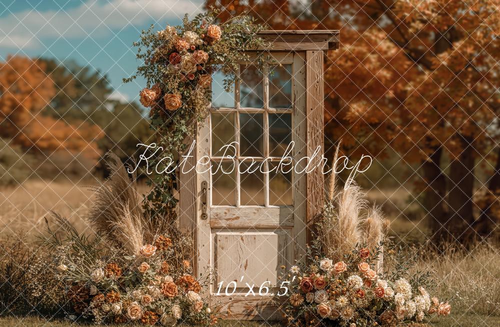 Kate Autumn Field Floral Door Backdrop Designed by Emetselch -UK