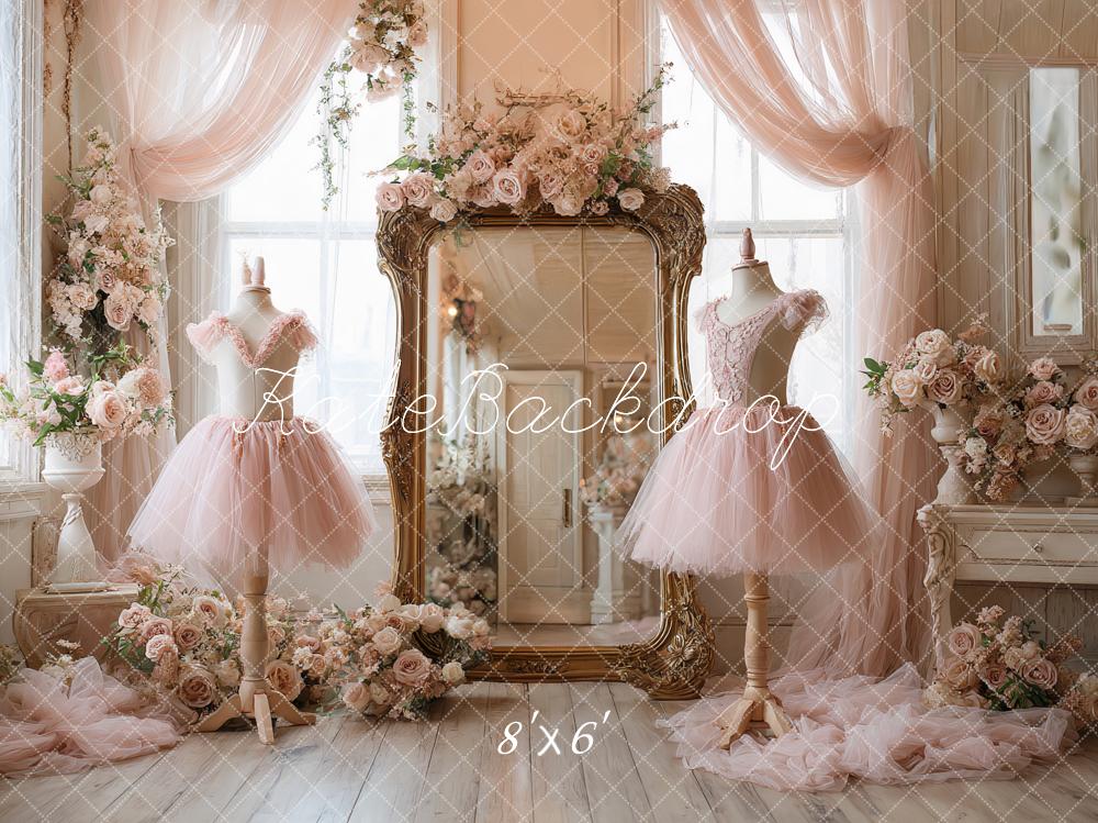 Kate Ballet Dress Pink Floral Mirror Backdrop Designed by Ashley Paul
