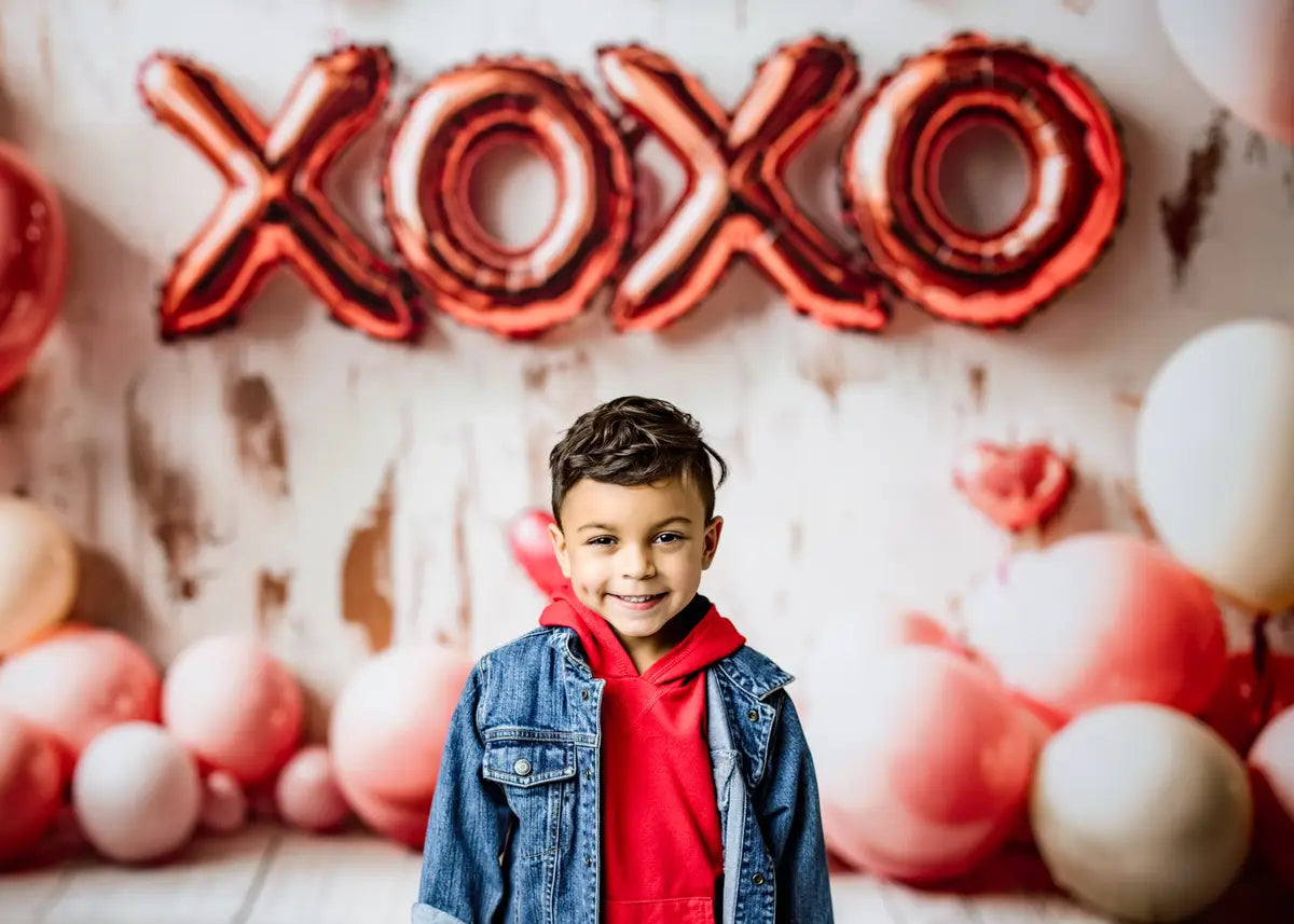 Kate Valentine's Balloons XOXO Heart Backdrop Designed by Emetselch