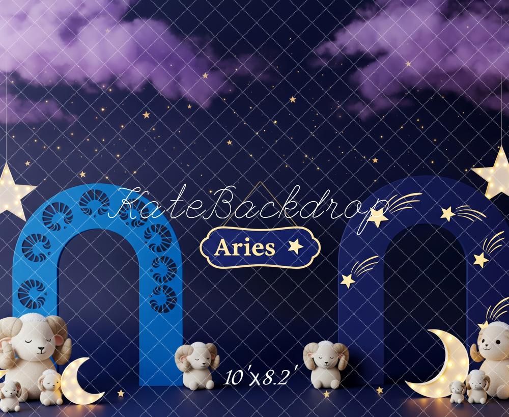 Kate Aries Star Arch Sheep Night Backdrop Designed by Patty Robert