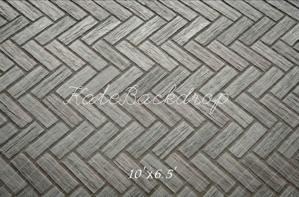 Kate Herringbone Grey Wood Backdrop Designed by Mini MakeBelieve -UK