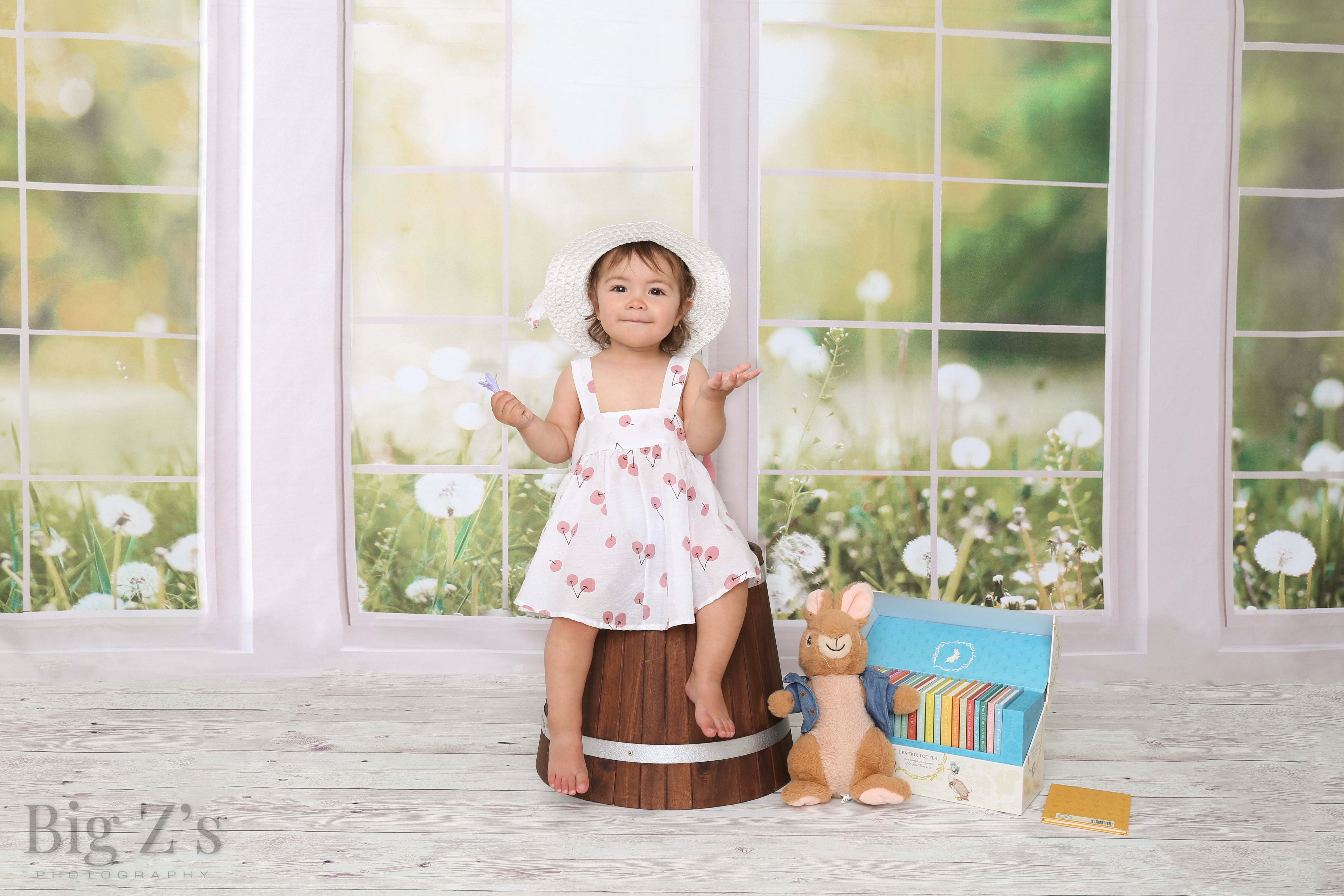 Kate Window Fleece Backdrop Spring Summer Garden Designed by Emetselch -UK