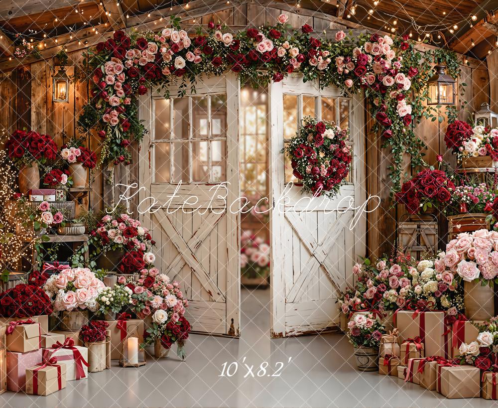 Kate Floral Arch Rustic Gifts Door Backdrop Designed by Emetselch