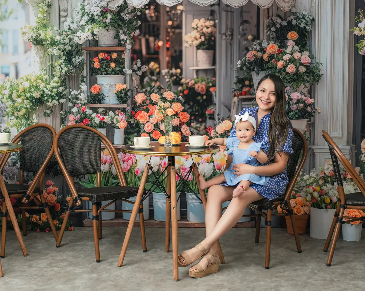 Kate Spring Flower Shop Floral Backdrop Designed by Mini MakeBelieve -UK