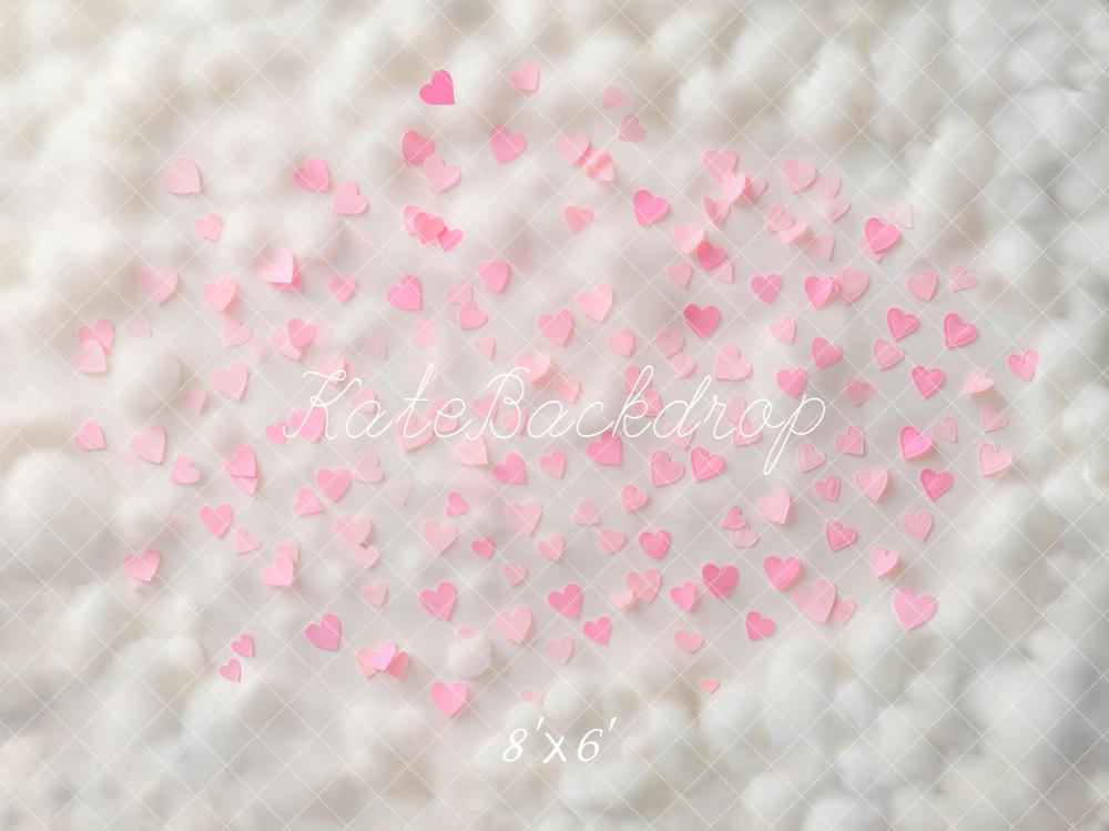 Kate Pink Hearts Texture Floor Backdrop Designed by Emetselch -UK