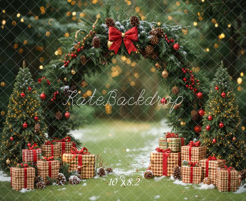 Kate Christmas Arch Gift Boxes Forest Backdrop Designed by Emetselch -UK