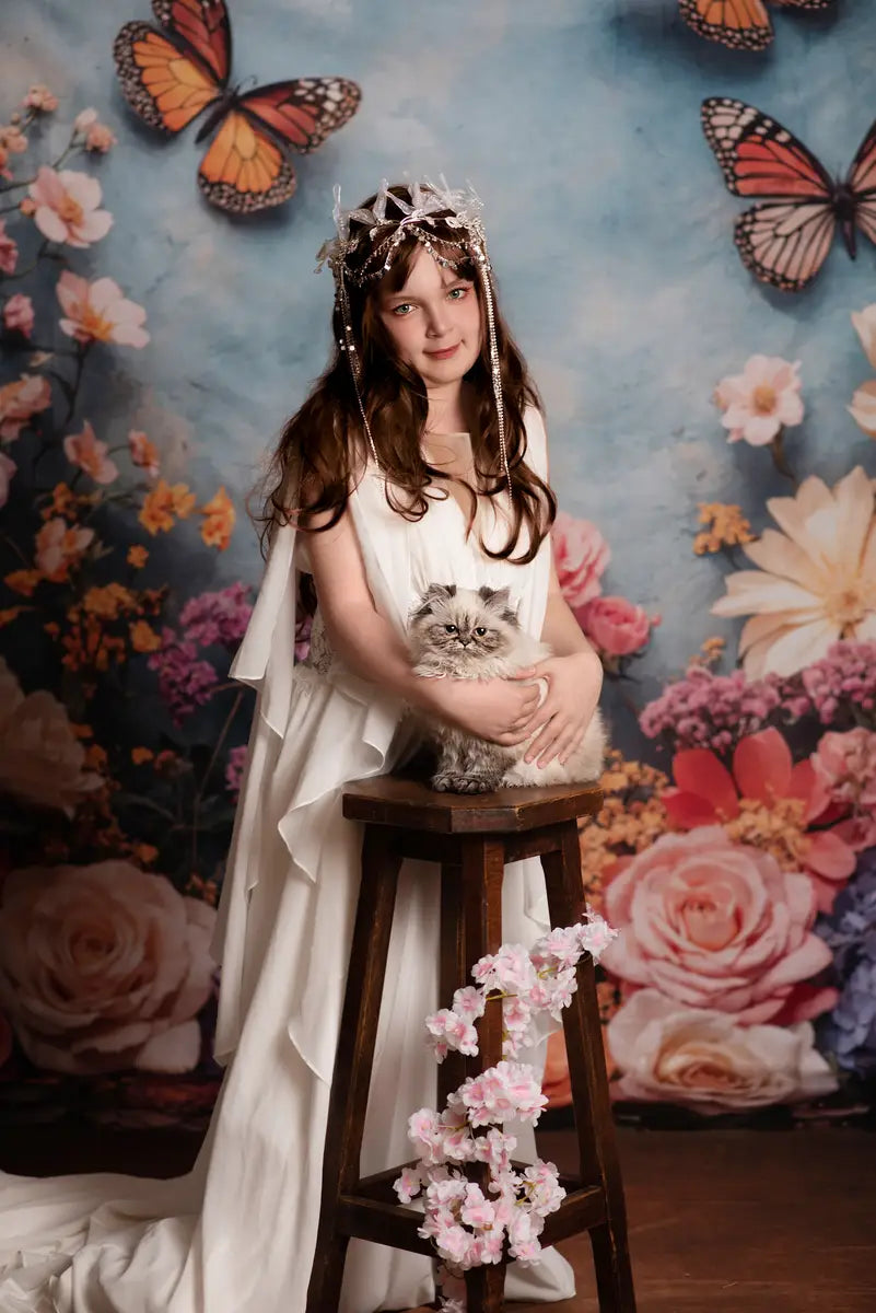 On Sale Kate Flower Butterfly Backdrop Designed by Emetselch -UK