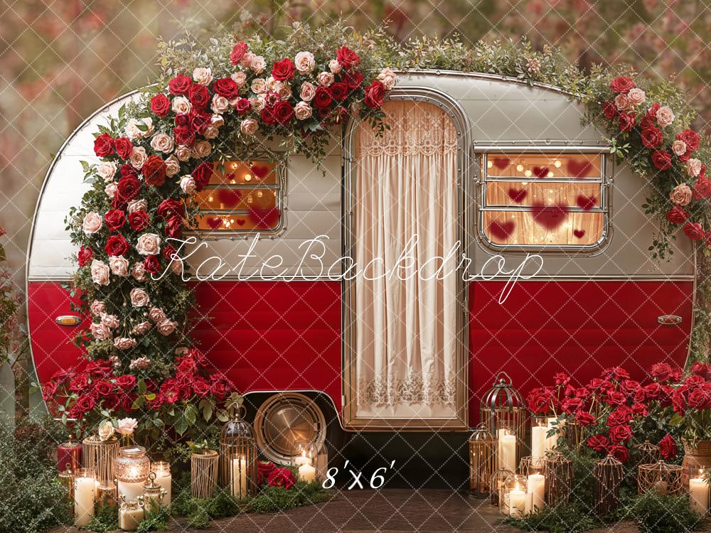 Kate Valentine Caravan Candles Romantic Floral Backdrop Designed by Emetselch