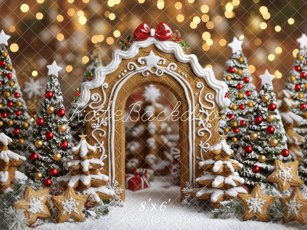 Kate Christmas Gingerbread Arch Biscuit Trees Backdrop Designed by Mini MakeBelieve -UK