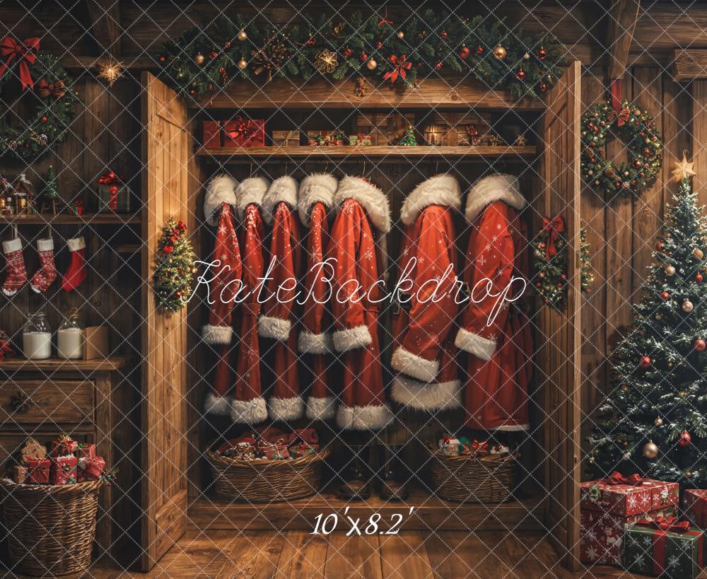 Kate Christmas Santa Closet Gifts Backdrop Designed by Emetselch -UK