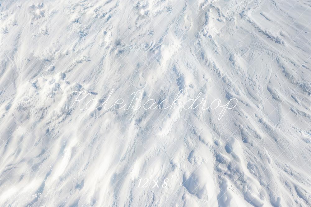Kate Snowy Ground Texture White Fleece Backdrop Designed by Emetselch -UK