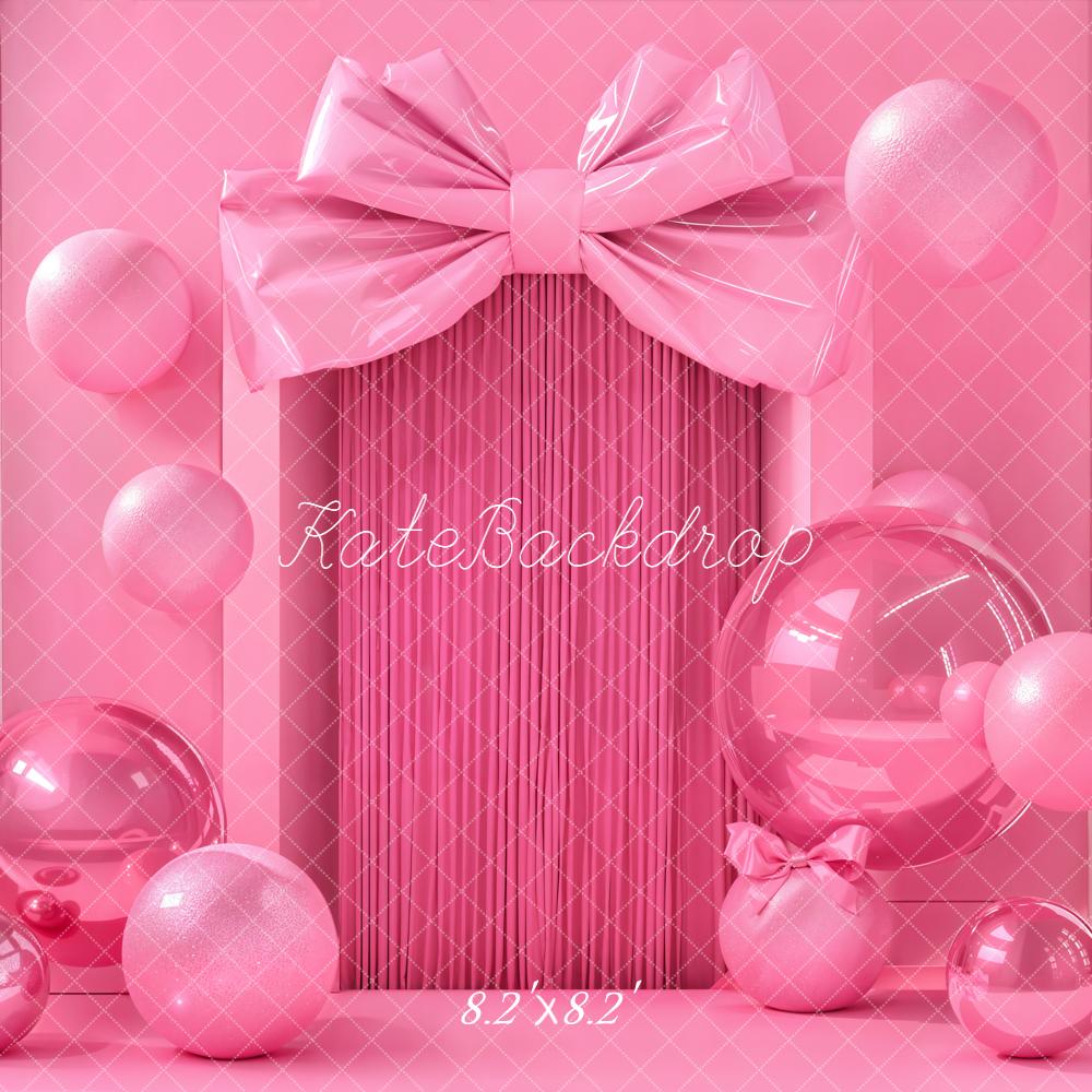 Kate Pink Gift Box Balloons Backdrop Designed by Emetselch