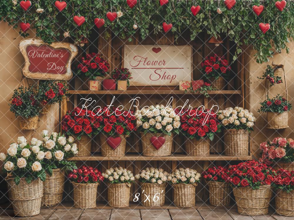 Kate Valentine Flower Shop Baskets Backdrop Designed by Emetselch
