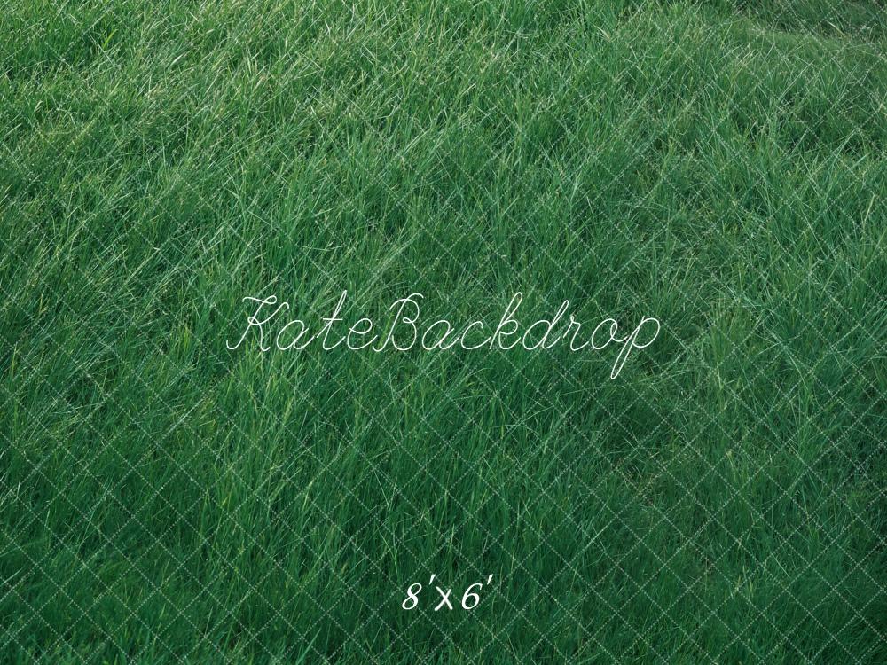 Kate Green Grass Field Floor Fleece Backdrop Designed by Kate Image -UK