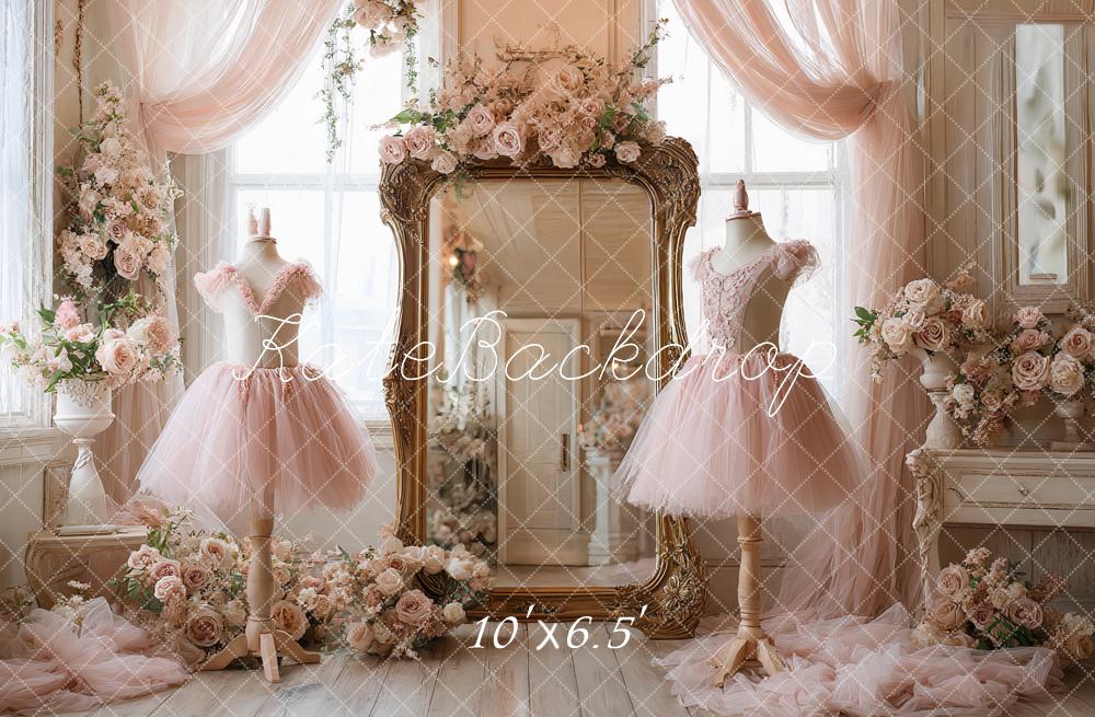 Kate Ballet Dress Pink Floral Mirror Backdrop Designed by Ashley Paul