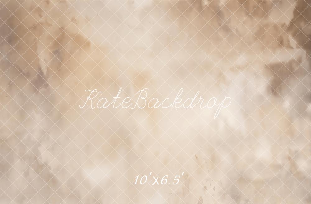 Kate Abstract Texture Beige Brown Fleece Backdrop Designed by Emetselch