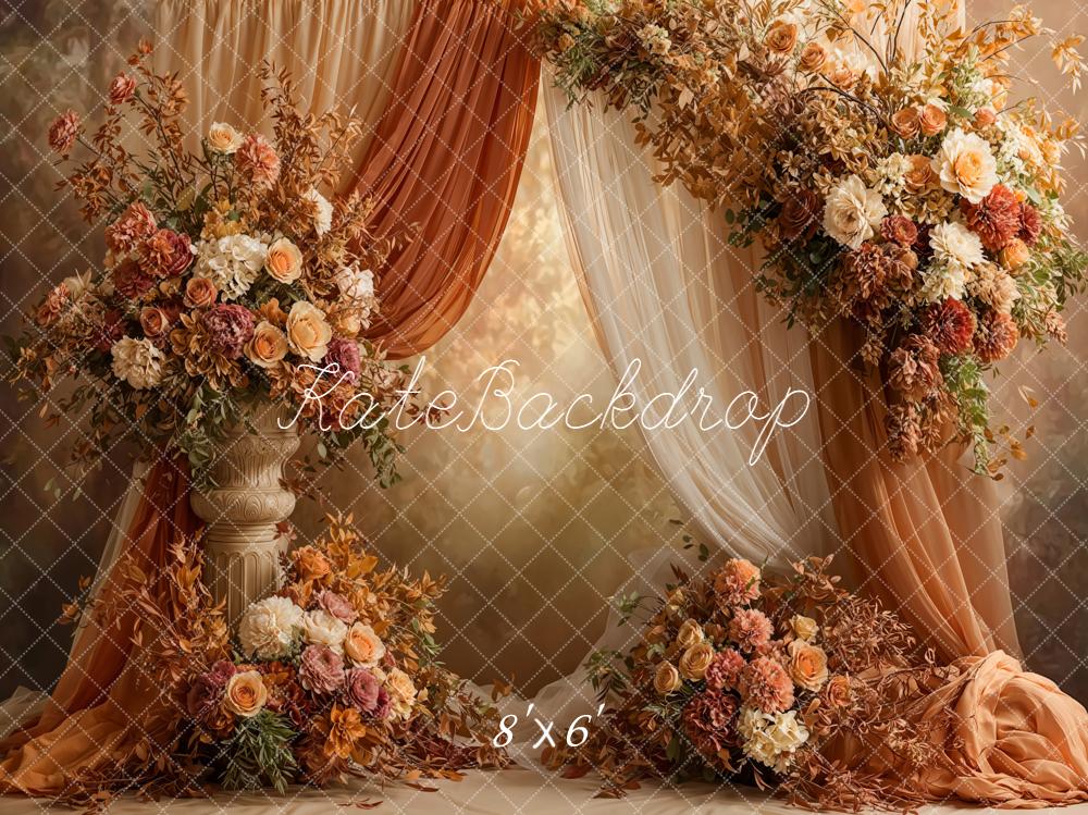 Kate Autumn Flower Arch Vintage Backdrop Designed by Emetselch -UK